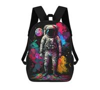 sinyumoney Zaino Per Bambini Stampato in 3D Colorful Astronaut in Space -11 Zaino Scolastico Per Studenti, Zaino Casual Alla Moda, Borse Scolastiche Leggere Per Scuola, Università E Viaggi 17inch