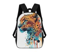 sinyumoney Zaino Per Bambini Stampato in 3D Colorful Cheetah Abstract Art Zaino Scolastico Ad Alta Capacità, Borse Da Viaggio Per Libri Per Ragazzi, Studenti Delle Scuole Elementari E Medie 17inch