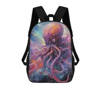 sinyumoney Zaino Per Bambini Stampato in 3D Cosmic Octopus Artwork Borsa Scolastica Leggera Da Viaggio Zaino Scolastico Alla Moda Per Bambini Studenti 17inch