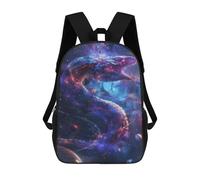 sinyumoney Zaino Per Bambini Stampato in 3D Cosmic Serpent in Nebula Borsa Scolastica Leggera Da Viaggio Zaino Scolastico Alla Moda Per Bambini Studenti 17inch