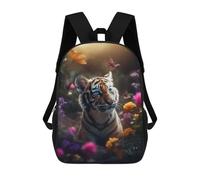 sinyumoney Zaino Per Bambini Stampato in 3D Cute Tiger Cub Butterflies Borsa Scolastica Leggera Da Viaggio Zaino Scolastico Alla Moda Per Bambini Studenti 17inch
