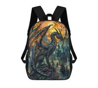 sinyumoney Zaino Per Bambini Stampato in 3D Dragon Stained Story Borsa Scolastica Leggera Da Viaggio Zaino Scolastico Alla Moda Per Bambini Studenti 17inch
