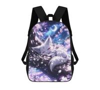 sinyumoney Zaino Per Bambini Stampato in 3D Dream Kitsune Anime Fox Borsa Scolastica Leggera Da Viaggio Zaino Scolastico Alla Moda Per Bambini Studenti 17inch
