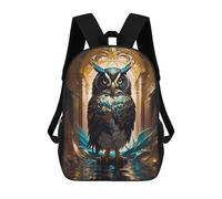 sinyumoney Zaino Per Bambini Stampato in 3D Elegant Owl Borsa Scolastica Leggera Da Viaggio Zaino Scolastico Alla Moda Per Bambini Studenti 17inch
