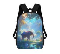 sinyumoney Zaino Per Bambini Stampato in 3D Elephant in Lush Jungle Borsa Scolastica Leggera Da Viaggio Zaino Scolastico Alla Moda Per Bambini Studenti 17inch