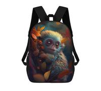 sinyumoney Zaino Per Bambini Stampato in 3D Enchanted Forest Monkey Zaino Scolastico Ad Alta Capacità, Borse Da Viaggio Per Libri Per Ragazzi, Studenti Delle Scuole Elementari E Medie 17inch