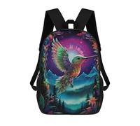sinyumoney Zaino Per Bambini Stampato in 3D Enchanted Hummingbird Flight Borsa Scolastica Leggera Da Viaggio Zaino Scolastico Alla Moda Per Bambini Studenti 17inch