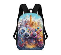 sinyumoney Zaino Per Bambini Stampato in 3D Fantasy Game Controller Artwork -4 Borsa Scolastica Leggera Da Viaggio Zaino Scolastico Alla Moda Per Bambini Studenti 17inch