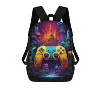 sinyumoney Zaino Per Bambini Stampato in 3D Fantasy Game Controller Artwork Borsa Scolastica Leggera Da Viaggio Zaino Scolastico Alla Moda Per Bambini Studenti 17inch