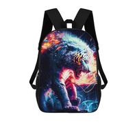 sinyumoney Zaino Per Bambini Stampato in 3D Flaming Tiger Artwork -1 Zaino Scolastico Ad Alta Capacità, Borse Da Viaggio Per Libri Per Ragazzi, Studenti Delle Scuole Elementari E Medie 17inch