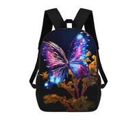 sinyumoney Zaino Per Bambini Stampato in 3D Glowing Butterfly Artwork-10 Zaino Scolastico Per Studenti, Zaino Casual Alla Moda, Borse Scolastiche Leggere Per Scuola, Università E Viaggi 17inch