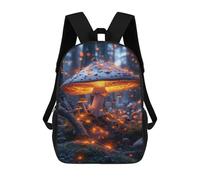 sinyumoney Zaino Per Bambini Stampato in 3D Glowing Mushroom Forest Borsa Scolastica Leggera Da Viaggio Zaino Scolastico Alla Moda Per Bambini Studenti 17inch