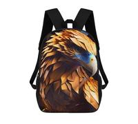 sinyumoney Zaino Per Bambini Stampato in 3D Golden Eagle Portrait-5 Zaino Scolastico Ad Alta Capacità, Borse Da Viaggio Per Libri Per Ragazzi, Studenti Delle Scuole Elementari E Medie 17inch