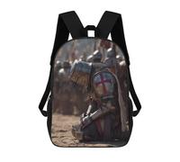 sinyumoney Zaino Per Bambini Stampato in 3D Knights in Armor Medieval Battle Scene Borsa Scolastica Leggera Da Viaggio Zaino Scolastico Alla Moda Per Bambini Studenti 17inch