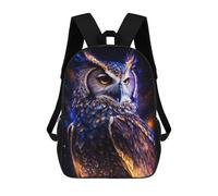 sinyumoney Zaino Per Bambini Stampato in 3D Magical Glowing Owl Artwork Borsa Scolastica Leggera Da Viaggio Zaino Scolastico Alla Moda Per Bambini Studenti 17inch