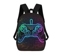 sinyumoney Zaino Per Bambini Stampato in 3D Neon Gaming Controller Artwork-12 Zaino Scolastico Per Studenti, Zaino Casual Alla Moda, Borse Scolastiche Leggere Per Scuola, Università E Viaggi 17inch