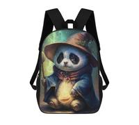 sinyumoney Zaino Per Bambini Stampato in 3D Panda Witch Borsa Scolastica Leggera Da Viaggio Zaino Scolastico Alla Moda Per Bambini Studenti 17inch