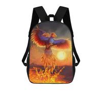 sinyumoney Zaino Per Bambini Stampato in 3D Phoenix Mythology Fire Art Borsa Scolastica Leggera Da Viaggio Zaino Scolastico Alla Moda Per Bambini Studenti 17inch