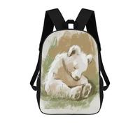 sinyumoney Zaino Per Bambini Stampato in 3D Sleeping Bear Cub Nursery Illustration Borsa Scolastica Leggera Da Viaggio Zaino Scolastico Alla Moda Per Bambini Studenti 17inch
