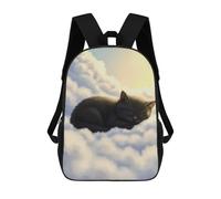 sinyumoney Zaino Per Bambini Stampato in 3D Sleeping Kitten on Clouds Borsa Scolastica Leggera Da Viaggio Zaino Scolastico Alla Moda Per Bambini Studenti 17inch