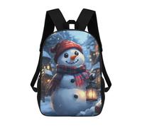sinyumoney Zaino Per Bambini Stampato in 3D Smiling Snowman with Lantern Christmas Borsa Scolastica Leggera Da Viaggio Zaino Scolastico Alla Moda Per Bambini Studenti 17inch