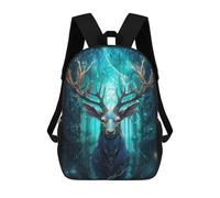sinyumoney Zaino per bambini stampato in 3D Space Cat Watercolor Borsa da scuola, Zaino per studenti, Zaino alla moda e leggero per scuola, college e viaggi, Spirit Of The Stag, 17"