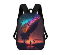sinyumoney Zaino Per Bambini Stampato in 3D Starry Sky Reflections -1 Zaino Scolastico Ad Alta Capacità, Borse Da Viaggio Per Libri Per Ragazzi, Studenti Delle Scuole Elementari E Medie 17inch