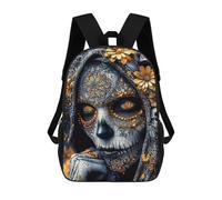 sinyumoney Zaino Per Bambini Stampato in 3D Sugar Skull Woman Borsa Scolastica Leggera Da Viaggio Zaino Scolastico Alla Moda Per Bambini Studenti 17inch