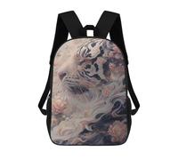 sinyumoney Zaino Per Bambini Stampato in 3D Tiger Bloom Borsa Scolastica Leggera Da Viaggio Zaino Scolastico Alla Moda Per Bambini Studenti 17inch