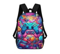 sinyumoney Zaino Per Bambini Stampato in 3D Vibrant Gaming Controller Artwork -20 Borsa Scolastica Leggera Da Viaggio Zaino Scolastico Alla Moda Per Bambini Studenti 17inch