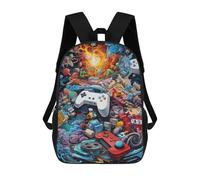 sinyumoney Zaino Per Bambini Stampato in 3D Video Game Controllers in Chaos Borsa Scolastica Leggera Da Viaggio Zaino Scolastico Alla Moda Per Bambini Studenti 17inch