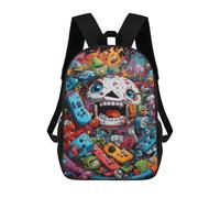 sinyumoney Zaino Per Bambini Stampato in 3D Video Game Skull Chaos Borsa Scolastica Leggera Da Viaggio Zaino Scolastico Alla Moda Per Bambini Studenti 17inch