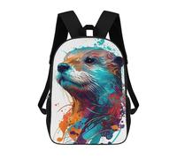 sinyumoney Zaino per bambini stampato in 3D Weed VIII Borsa da scuola, zaino per studenti, zaino alla moda e leggero per scuola, college e viaggi, Colorful Otter Animals, 17"