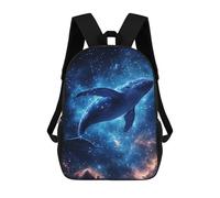 sinyumoney Zaino Per Bambini Stampato in 3D Whale in Space Zaino Scolastico Ad Alta Capacità, Borse Da Viaggio Per Libri Per Ragazzi, Studenti Delle Scuole Elementari E Medie 17inch