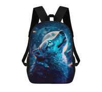 sinyumoney Zaino Per Bambini Stampato in 3D Wolf Howling at Moon -1 Zaino Scolastico Per Studenti, Zaino Casual Alla Moda, Borse Scolastiche Leggere Per Scuola, Università E Viaggi 17inch