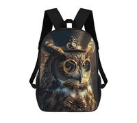 sinyumoney Zaino Per Bambini Steampunk Animal Owl Per Ragazzi E Ragazze, Zaino Da Viaggio Per Bambini, Zaino Scolastico Per Adolescenti 17inch
