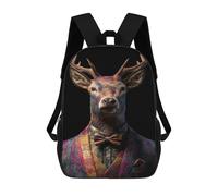 sinyumoney Zaino Per Bambini Stylish Deer in Suit Per Ragazzi E Ragazze, Zaino Da Viaggio Per Bambini, Zaino Scolastico Per Adolescenti 17inch
