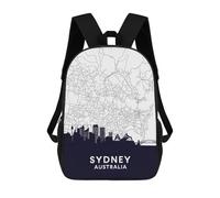 sinyumoney Zaino Per Bambini Sydney NSW Australia Zaino Scolastico 3D Borsa Scolastica Zaino Scolastico Per Bambini Borse Scolastiche Zaino Alla Moda Con Tasca Borse Per Libri 17inch
