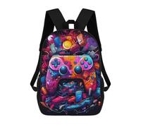 sinyumoney Zaino Per Bambini Vibrant Gaming Controller Artwork -33 Per Ragazzi E Ragazze, Zaino Da Viaggio Per Bambini, Zaino Scolastico Per Adolescenti 17inch