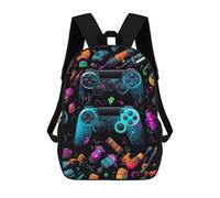 sinyumoney Zaino Per Bambini Vibrant Gaming Controllers Artwork -9 Per Ragazzi E Ragazze, Zaino Da Viaggio Per Bambini, Zaino Scolastico Per Adolescenti 17inch