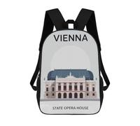 sinyumoney Zaino Per Bambini Vienna State Opera House Per Ragazzi E Ragazze, Zaino Da Viaggio Per Bambini, Zaino Scolastico Per Adolescenti 17inch
