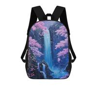 sinyumoney Zaino Per Bambini Waterfall Japan Painting Per Ragazzi E Ragazze, Zaino Da Viaggio Per Bambini, Zaino Scolastico Per Adolescenti 17inch