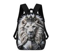 sinyumoney Zaino Per Bambini White Lion King Per Ragazzi E Ragazze, Zaino Da Viaggio Per Bambini, Zaino Scolastico Per Adolescenti 17inch