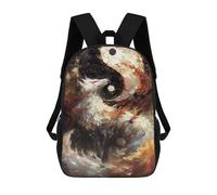sinyumoney Zaino Per Bambini Yin And Yang Kitsune Fox Per Ragazzi E Ragazze, Zaino Da Viaggio Per Bambini, Zaino Scolastico Per Adolescenti 17inch