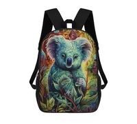 sinyumoney Zaino per bambini, zaino da gioco al neon per bambini, zaino da gioco, grande capacità, per studenti, ragazzi, ragazze, adulti e adolescenti, Koala In Lush Forest, 17"