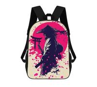 sinyumoney Zaino per bambini, zaino scolastico stampato 3D, zaino per ragazzi e ragazze, zaino regolabile per scuola elementare, The Wandering Onmyoji, 17"