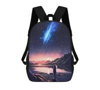 sinyumoney Zaino Per Bambini, Zaino Stampato in 3D Anime Galactic Twilight, Zaino Per Ragazzi E Ragazze, Borsa Scolastica Leggera E Regolabile Da 17 Pollici Per La Scuola Primaria 17inch