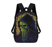 sinyumoney Zaino Per Bambini, Zaino Stampato in 3D Black Light Entity, Zaino Per Ragazzi E Ragazze, Borsa Scolastica Leggera E Regolabile Da 17 Pollici Per La Scuola Primaria 17inch