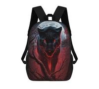 sinyumoney Zaino Per Bambini, Zaino Stampato in 3D Black Panther Moonlit Forest -1, Zaino Per Ragazzi E Ragazze, Borsa Scolastica Leggera E Regolabile Da 17 Pollici Per La Scuola Primaria 17inch