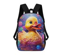 sinyumoney Zaino Per Bambini, Zaino Stampato in 3D Colorful Duckling in Bubbles, Zaino Per Ragazzi E Ragazze, Borsa Scolastica Leggera E Regolabile Da 17 Pollici Per La Scuola Primaria 17inch